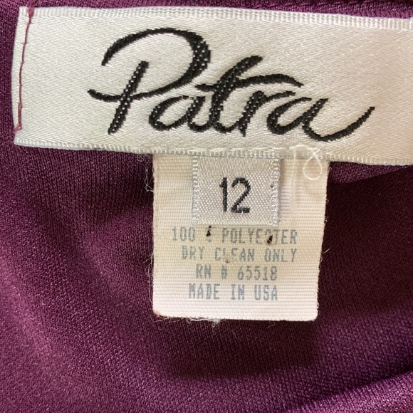 Vintage Patra Purple Plum Evening Gown Size 12 - Picture 6 of 7